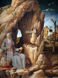 Saint Jérôme pénitent dans le désert - Andrea Mantegna