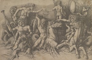 La bataille des dieux de la mer, partie gauche d