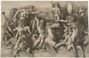 La Bataille des Dieux de la Mer, ca 1475 - Andrea Mantegna