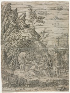 La Mise au tombeau avec les quatre oiseaux - Andrea Mantegna