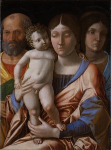 La Sainte Famille avec un saint, 1495 - Andrea Mantegna