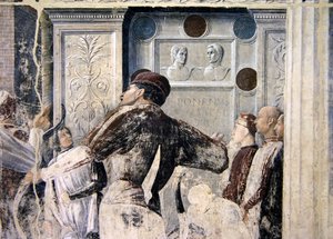 Le Martyre de Saint Christophe, détail des spectateurs, c.1450-56 - Andrea Mantegna