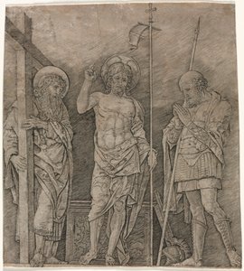 Le Christ ressuscité entre Saint André et Longinus, début des années 1470