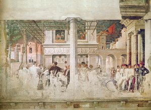 Le martyre de Saint Christophe et le déplacement de son corps (avant restauration), c.1450-56 - Andrea Mantegna