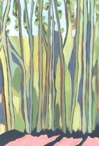 Matin dans la forêt, 2024 (acrylique sur papier)