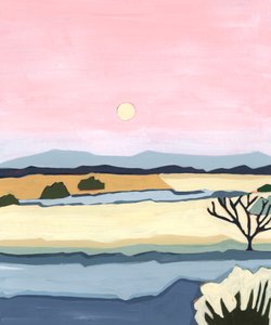 Coucher de soleil rose sur Villacuri, 2023