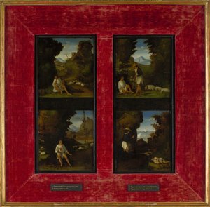 Scènes des Églogues de Tebaldeo, vers 1510