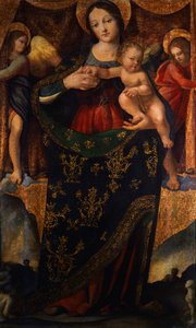 Notre-Dame de Grâce, (détail) du retable de la Vierge et des Saints - Andrea Sabatini