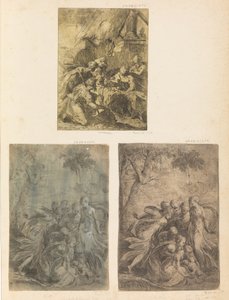 Adoration des bergers, Moïse sauvé des eaux, vers 1540-44