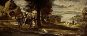 La Fuite en Égypte, 1540-1550 - Andrea Schiavone