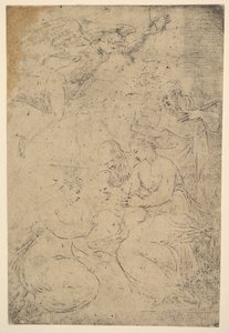Le mariage mystique de Sainte Catherine, vers 1550 - Andrea Schiavone
