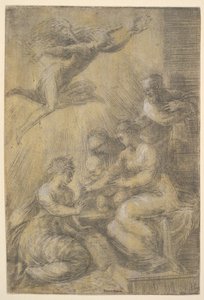 Le mariage mystique de Sainte Catherine, vers 1550 - Andrea Schiavone