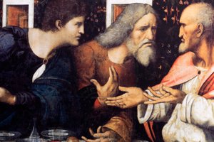 Abbaye (Abdij van Tongerlo). La Cène. 1506-1507. (détail) - Andrea Solario