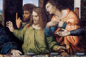 Abbaye (Abdij van Tongerlo). La Cène. 1506-1507. (détail) - Andrea Solario