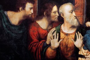 Abbaye (Abdij van Tongerlo). La Cène. 1506-1507. (détail) - Andrea Solario