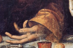 Abbaye (Abdij van Tongerlo). Peinture. La Cène. 1506-1507. (détail) - Andrea Solario