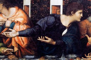 Abbaye de Tongerlo. Peinture. La Cène. 1506-1507. (détail) - Andrea Solario