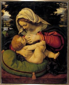 La Vierge au coussin vert