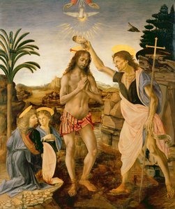 Le Baptême du Christ par Jean-Baptiste, vers 1475 - Andrea and Vinci Verrocchio