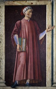 Dante Alighieri de la série Villa Carducci des hommes et femmes célèbres, c.1450 - Andrea del Castagno