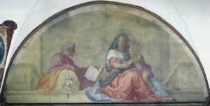 Lunette montrant la Madonna del Sacco par Andrea del Sarto - Andrea del Sarto