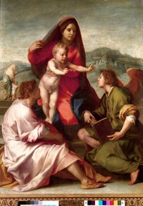 Madonna della Scala. Sainte famille avec un ange - Andrea del Sarto