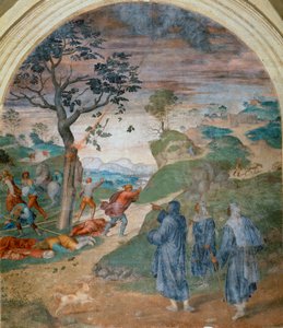 Saint Philippe Benizzi punissant les blasphémateurs, 1509-1510 - Andrea del Sarto