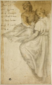Sainte Anne et femme debout avec un plateau - Andrea del Sarto