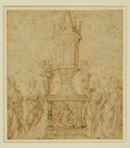École de Verrocchio. Reliquaire entre une sainte ... - Andrea del Verrocchio