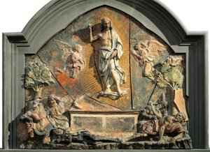 La résurrection du Christ (Le soldat endormi est représenté comme Laurent de Médicis) - Andrea del Verrocchio
