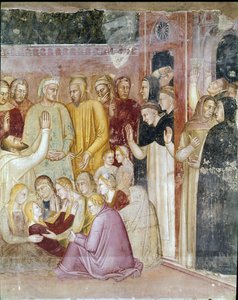 Saint Pierre Martyr guérit Anna paralysée - Andrea di Bonaiuto (fl.1343 77)