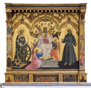 Madone de la Cintola avec sainte Catherine et François - Andrea di Giusto Manzini