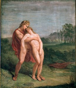 Apollon et Hyacinthe Fresque par Andrea Appiani (1754-1817) Dim. 116x100 cm Milan, Pinacoteca di Brera