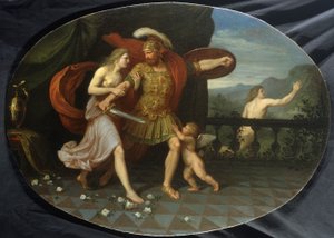 La colère de Mars arrêtée par Vénus - Andrea the Elder Appiani