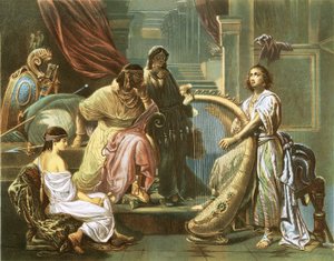 David jouant de la harpe pour Saül - Andreas Cellarius