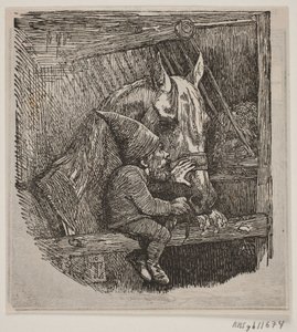 Le Lutin à Tirup nourrissant la jument blanche