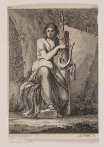 Une femme avec une lyre et des faisceaux - Andreas Flint