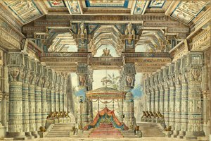 Décor de scène pour le ballet César en Égypte de G. Haendel, 1834 - Andreas Leonhard Roller