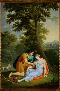 Procris et Cephalos (peinture sur toile)