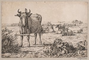 Paysage avec des vaches - Andreas Peter Madsen