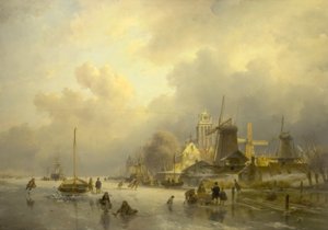 Vue de Dortrecht, Le Moulin à Scie, 1843 - Andreas Schelfhout