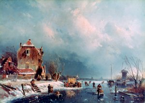 Rivière gelée, 1787-1870 - Andreas Schelfhout