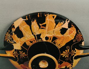 Des hommes et des jeunes, certains hommes plus âgés présentant des lièvres à leurs jeunes amants ... - Andreas Schelfhout