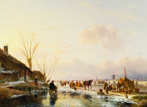 Patineurs près d