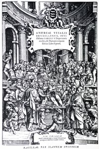 Page de titre de la deuxième édition de De Humani Corporis Fabrica, Planche 3, 1555