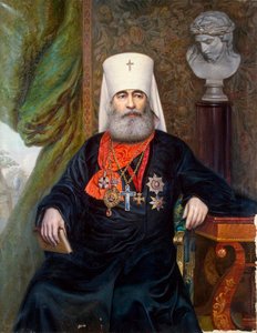 Portrait du métropolite Antonius de Saint-Pétersbourg, 1846-1912, 1911 - Andrei Andreevich Karelin