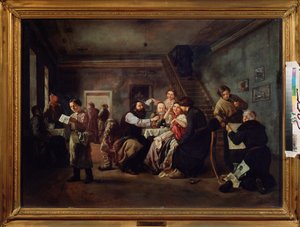 Une taverne. Peinture de Andrei Andreyevich Popov - Andrei Andreevich Popov
