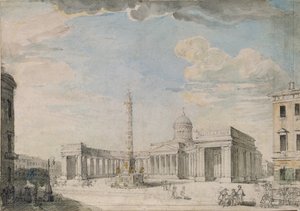 La cathédrale de Kazan à Saint-Pétersbourg, vers 1800