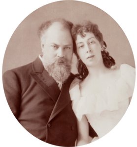 Konstantin Makovsky, artiste russe, avec sa femme, années 1880 - Andrei Osipovich Karelin