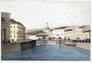 Le pont Bolshoi Koniushennyi à Saint Petersbourg - Andrei Yefimovich Martynov